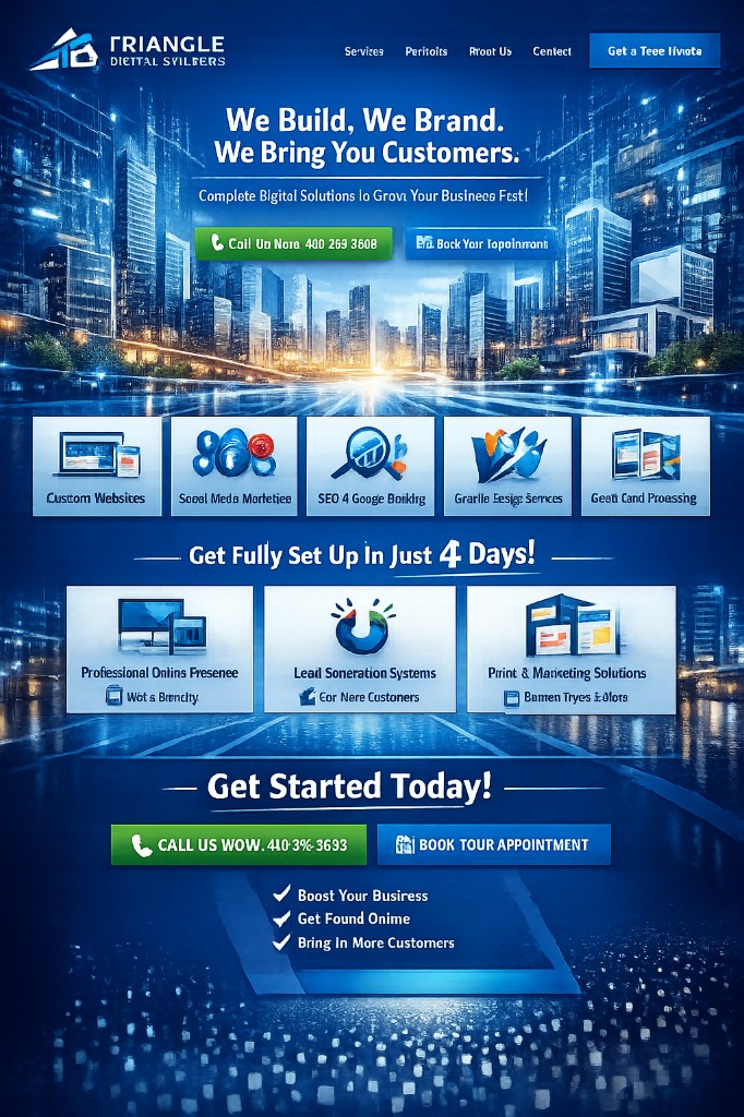 Triangle Digital Builders marketing flyer 1